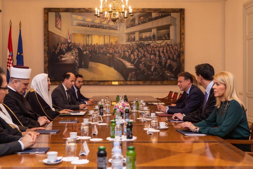 ڈاکٹر محمد العیسی نے کروشیا پارلیمنٹ کے اسپیکر سے ملاقات کی