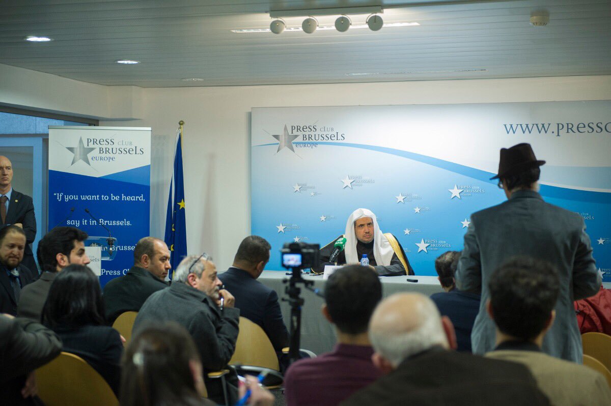 His Excellency the Secretary General of the Muslim World League is hosted at the European Union's Press and Media Club