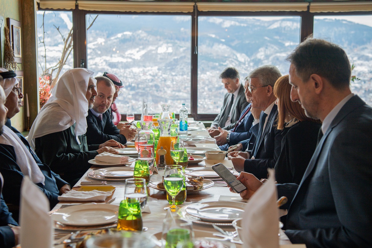 His Excellency the Bosnian President is hosting a lunch yesterday in Sarajevo in honor of His Excellency Sheikh Dr. Mohammad Alissa.