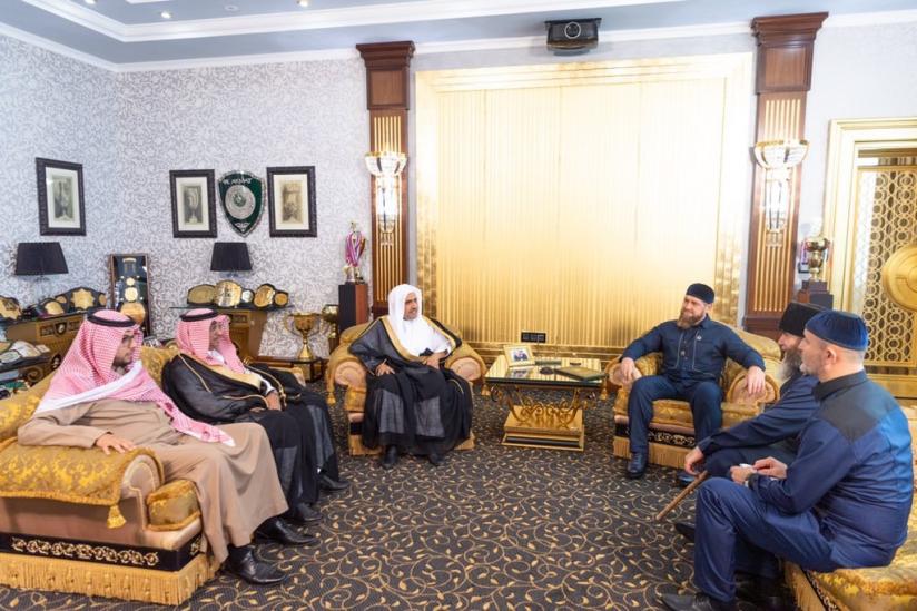 فخامة الرئيس الشيشاني السيد رمضان قاديروف يستقبل معالي الشيخ د. محمد العيسى في القصر الرئاسي