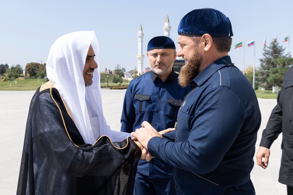 فخامة الرئيس الشيشاني السيد رمضان قاديروف يستقبل معالي الشيخ د. محمد العيسى في القصر الرئاسي