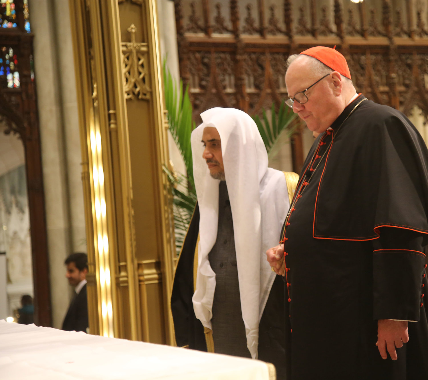 Cardinal Dolan Hosts Leader of Muslim World League