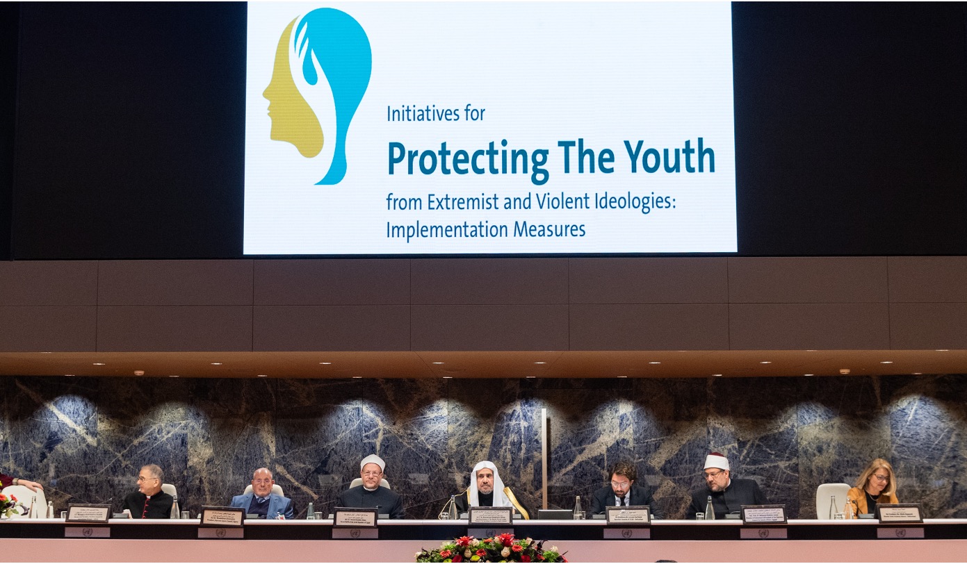 In Geneva, His Excellency presided over the conference “Protecting the Youth” held at the UN Office in Geneva