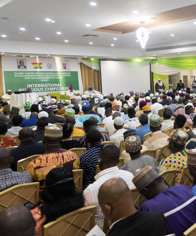 In Ghana, His Excellency spoke at the Orphan Festival, recognizing the MWL’s sponsorship of hundreds of orphaned children to provide education, food and healthcare