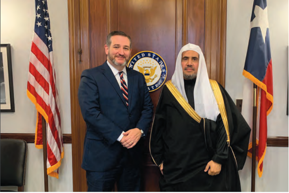 His Excellency Sheikh Dr. Mohammad bin Abdulkarim Al-Issa met with U.S. Senator Ted Cruz (R-TX)