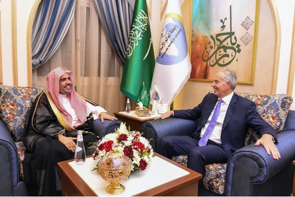 The Rt Hon Tony Blair, Former British Prime Minister met with His Excellency Sheikh Dr. Mohammad bin Abdulkarim Al-Issa