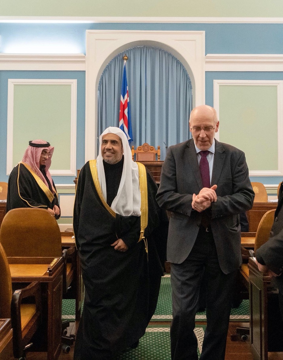 His Excellency Sheikh Dr. Mohammad bin Abdulkarim Al-Issa met with Speaker of the Icelandic Parliament Steingrímur Jóhann Sigfússon at the Althing in the city of Reykjavík