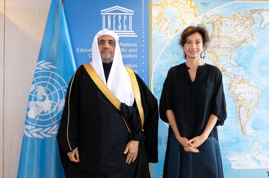 At UNESCO HQ, HE Dr. Mohammad Alissa met with Director-General Audrey Azoulay