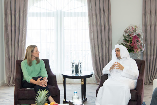 Secretary General Dr. Al-Issa Meets with Member of European Parliament Roberta Metsola