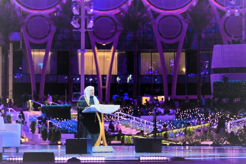 شیخ ڈاکٹر محمد العيسى ایکسپو 2020 دبئی میں منعقدہ عالمی فورم برائے فروغ امن کے افتتاحی تقریب میں مرکزی مقرر کی حیثیت سے خطاب