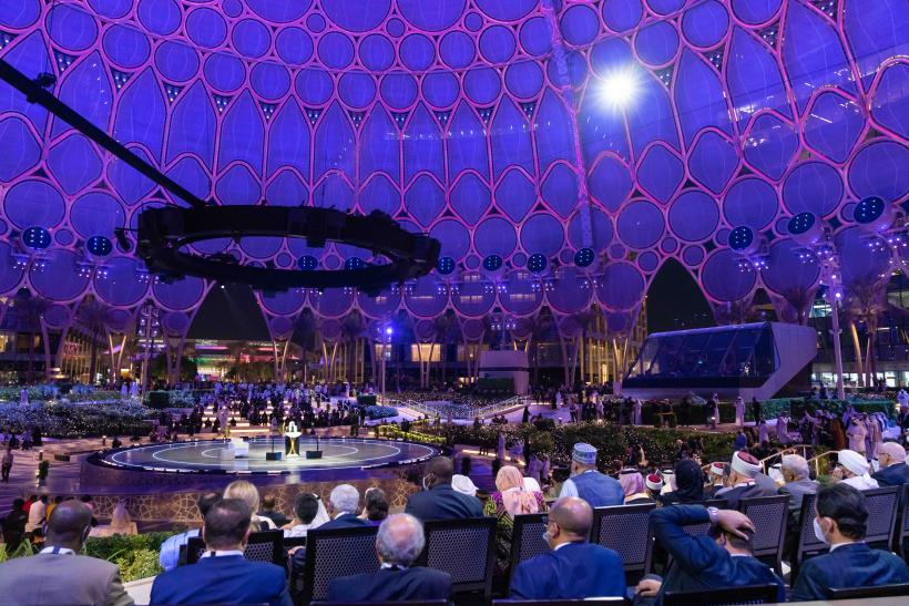 شیخ ڈاکٹر محمد العيسى ایکسپو 2020 دبئی میں منعقدہ عالمی فورم برائے فروغ امن کے افتتاحی تقریب میں مرکزی مقرر کی حیثیت سے خطاب