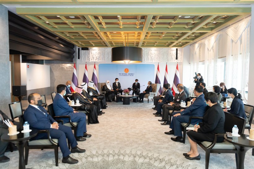 The Speaker of Parliament and the former PM of the Kingdom of Thailand, Mr. Chuan Leekpai, received H.E. Dr. Mohammad Alissa