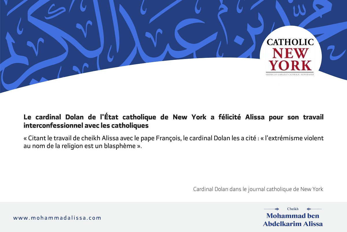 -	Cardinal Dolan dans le journal catholique de New York
