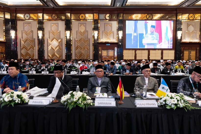 Datoka Idriss ben Ahmed Ministre malaisien des affaires religieuses lors du discours d’accueil des participants au congrès