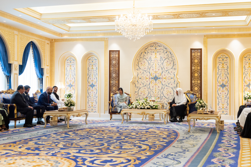 His Excellency Sheikh Dr. Mohammad Al-Issa meets with the youngest Nobel Prize laureate, Malala Yousafzai