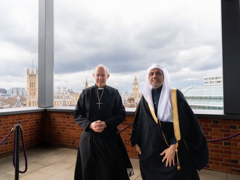 L'archevêque de Cantbury Justin Welby, reçoit pour déjeuner au Lambeth Palace (Londres) Mohammad Alissa