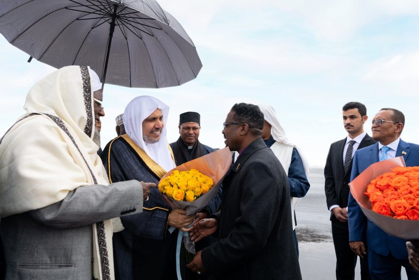 The delegation of the Muslim World League headed by His Excellency Sheikh Dr. Mohammed Al-Issa arrives in Addis Ababa, the capital of Ethiopia and the African Union
