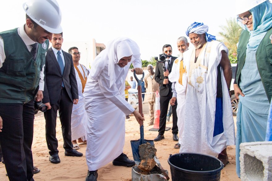 La construction de la mosquée de la Ligueislamiquemondiale à Nouakchott est entrée dans sa phase finale