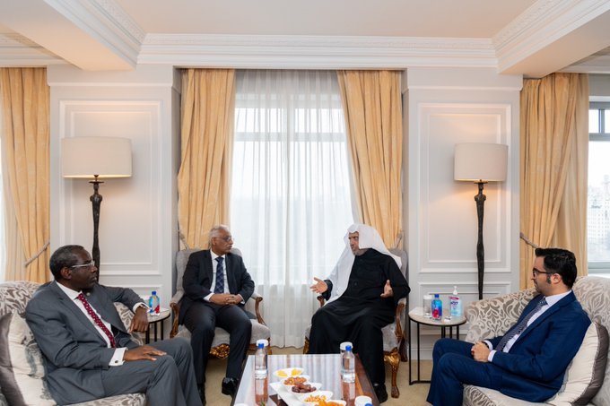 His Excellency Sheikh Dr. Mohammad Al-Issa, met with His Excellency Ambassador Hameed Opeloyeru, Permanent Observer of the Organization of Islamic Cooperation to the United Nations
