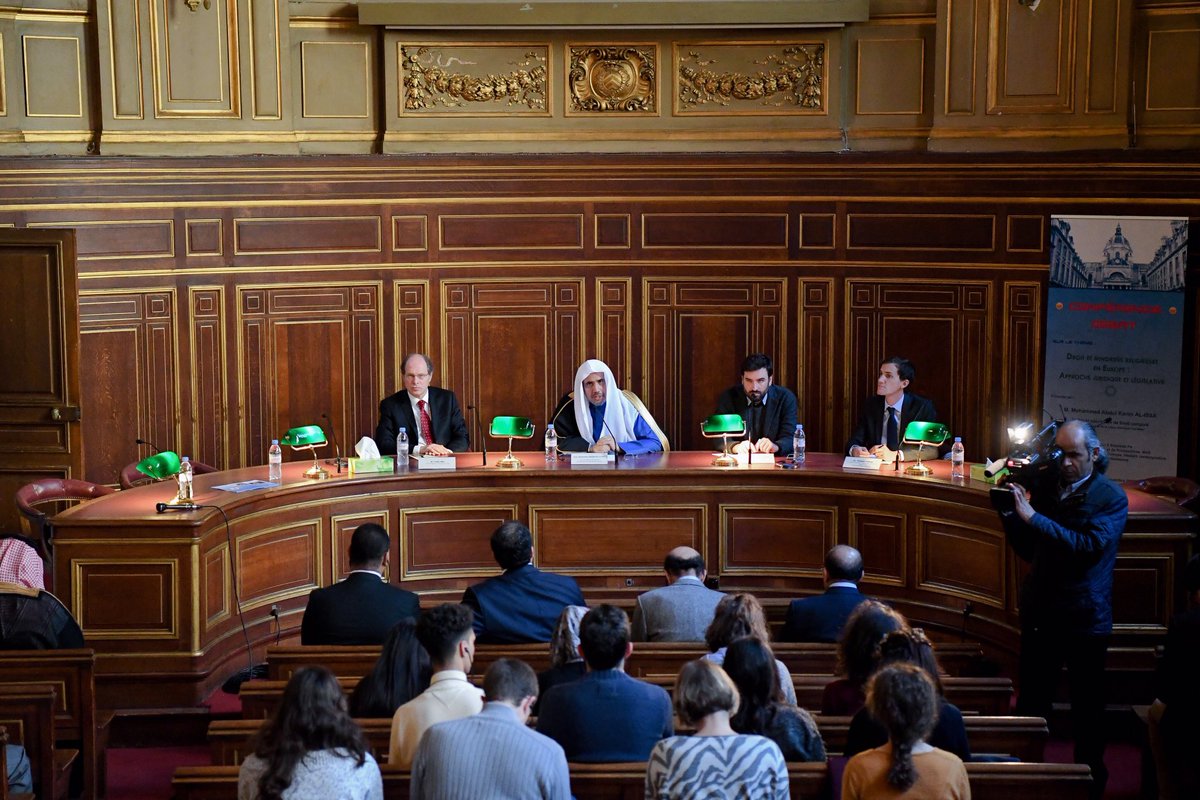 معالي الأمين العام يحاضر في جامعة السوربون بحضور عدد من الأكاديميين والطلبة، وأدار المحاضرة ثلاثة من كبار أكاديميي الجامعة