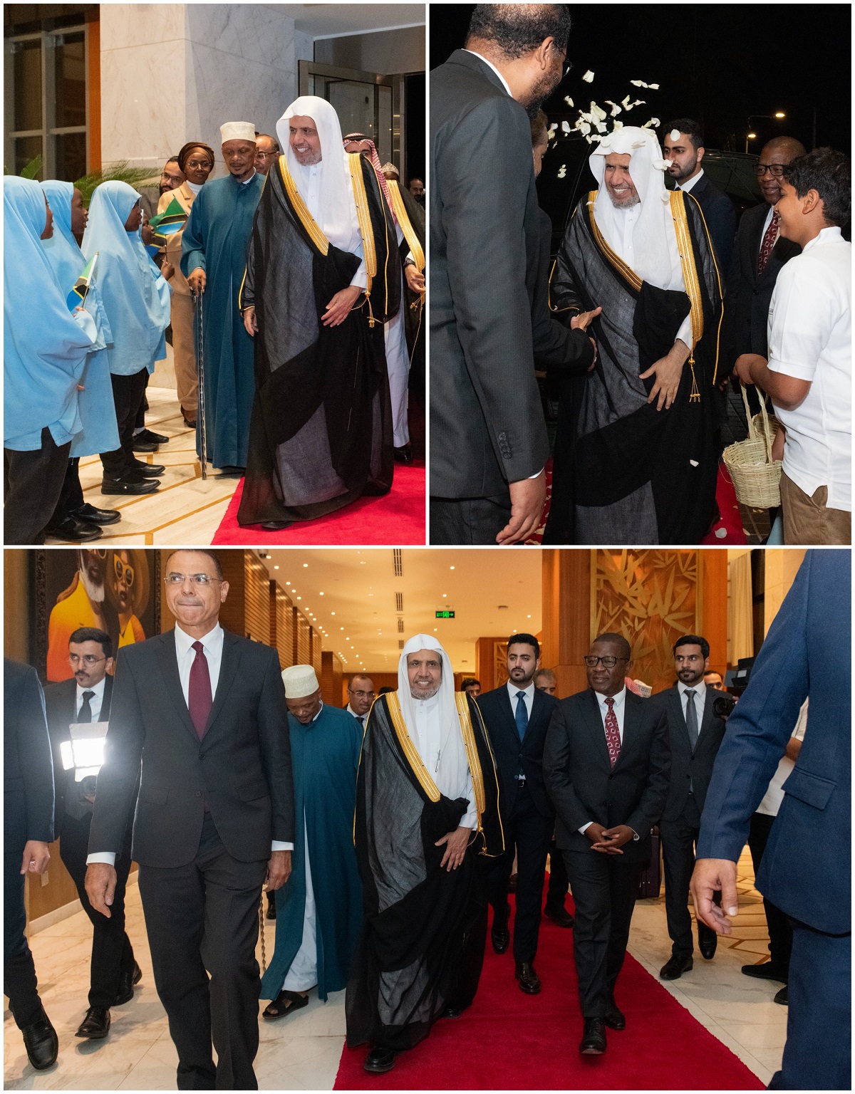 Le Secrétaire Général, cheikh Mohammed Al-Issa, à la tête d'une délégation de la  Ligueislamiquemondiale, arrive à Dar es Salaam, en Tanzanie