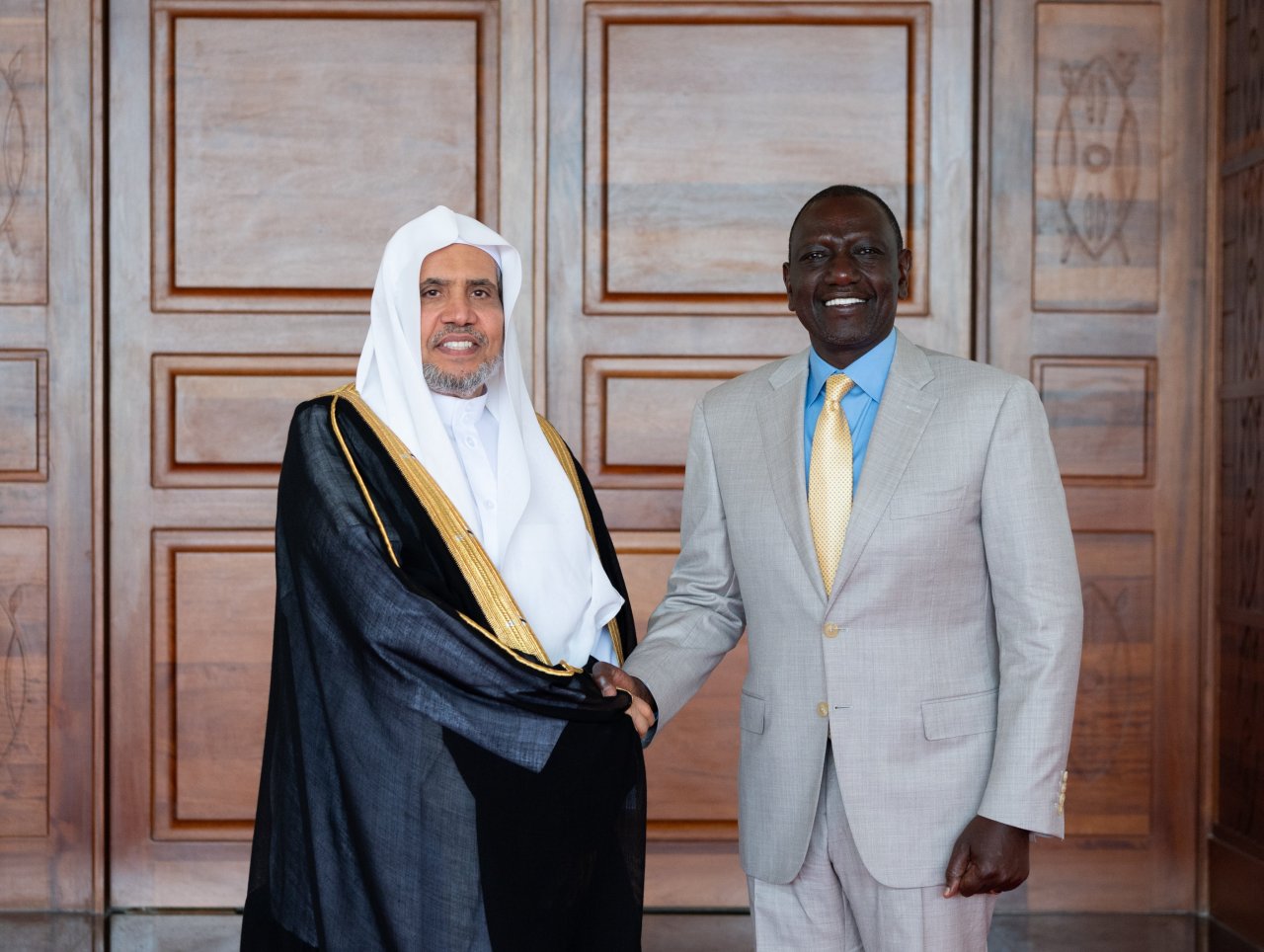 His Excellency President Mr. William Ruto of the Republic of Kenya welcomed His Excellency Sheikh Dr. Mohammed Al-issa, at the State House in Nairobi