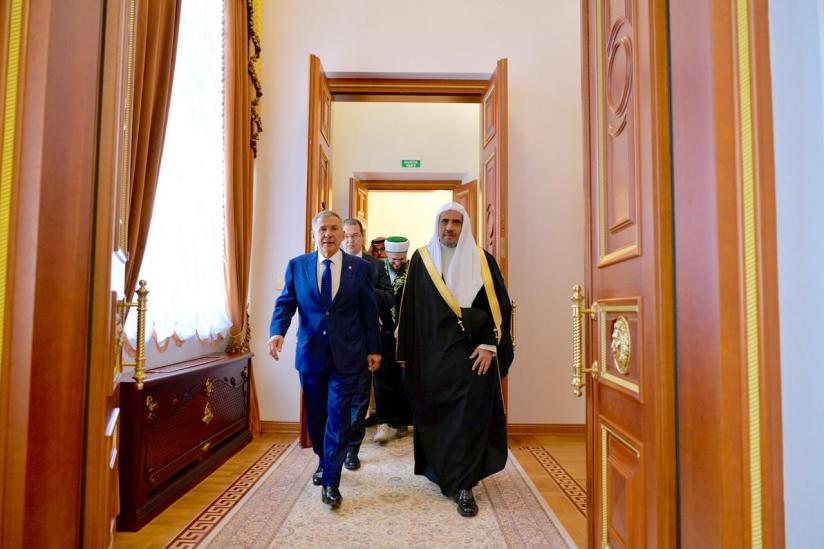 Durant sa rencontre avec D. Mohammad Alissa, le Pdt de la République du Tatarstan loue les efforts mondiaux de la Ligue Islamique Mondiale pour promouvoir l’harmonie religieuse, ethnique