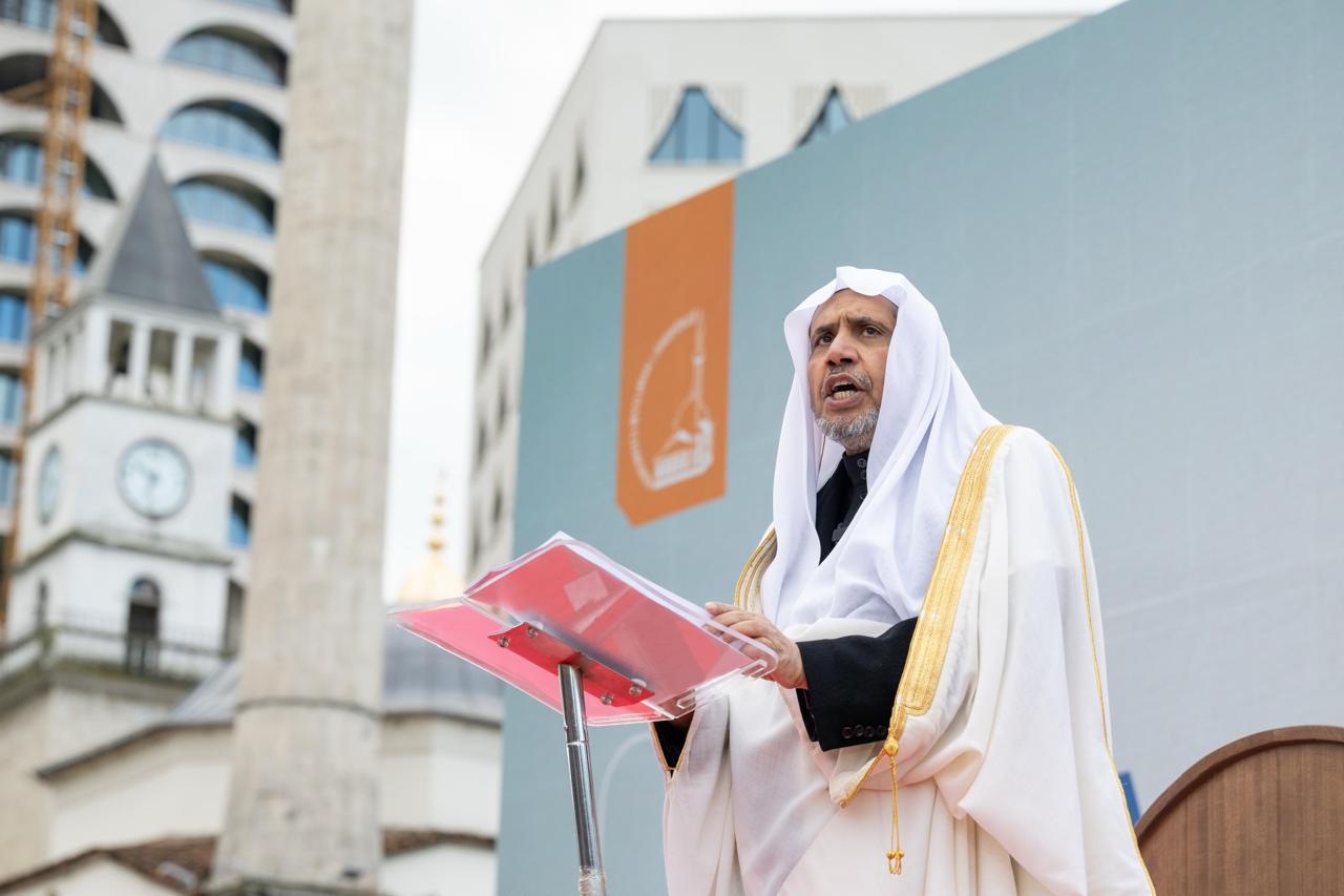 His Excellency Sheikh Dr. Mohammed Alissa , delivers the Eid sermon at the invitation of the President of Albania.