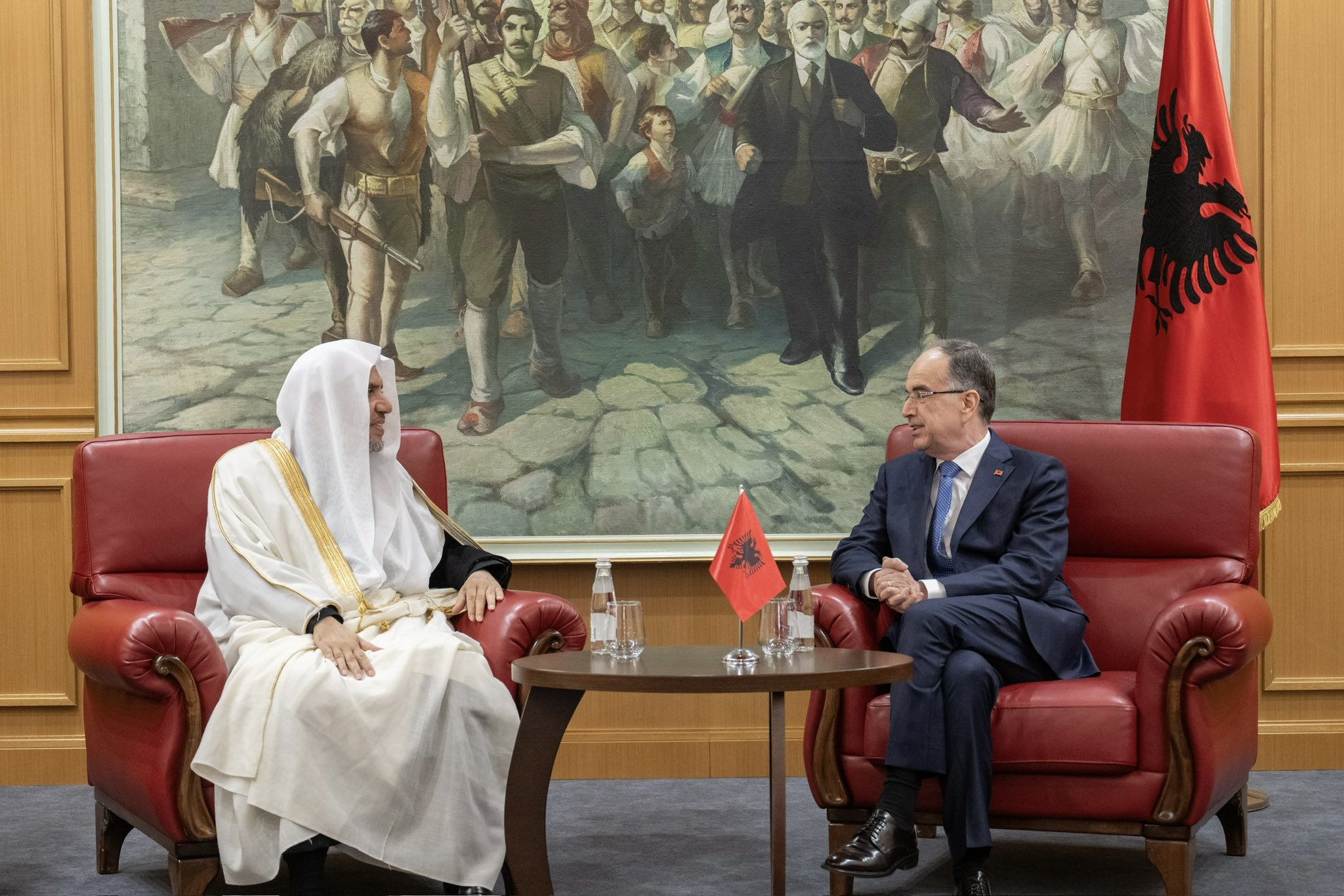 His Excellency Mr. Bajram Begaj, President of Albania, welcomed His Excellency Sheikh Dr. Mohammed Alissa