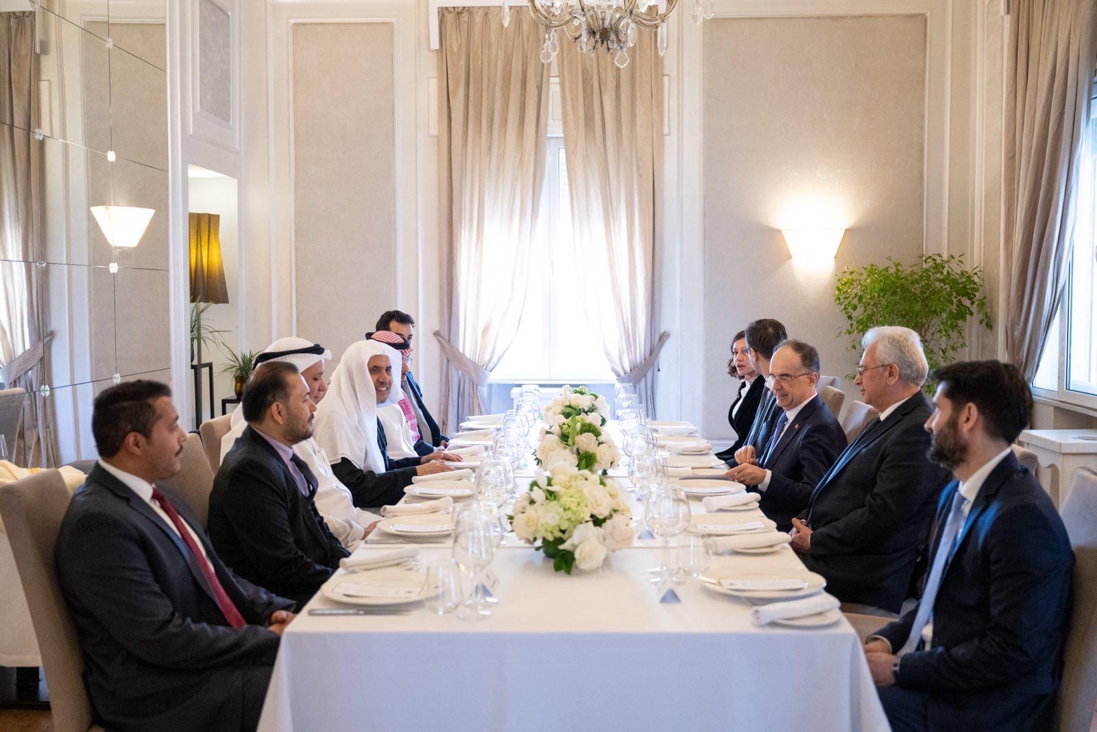 His Excellency, the President of Albania, hosted a luncheon in honor of His Excellency Sheikh Dr. Mohammed Alissa