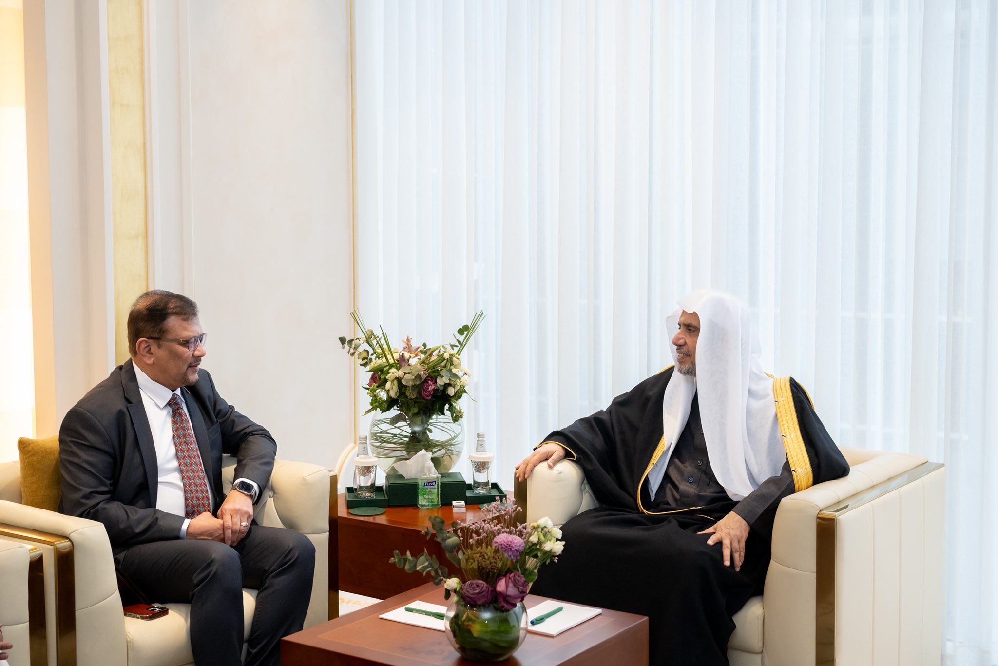 His Excellency Sheikh Dr. Mohammed Alissa, Secretary-General of the Muslim World League (MWL) , held a meeting in his office with His Excellency Mr. Reza Uddin