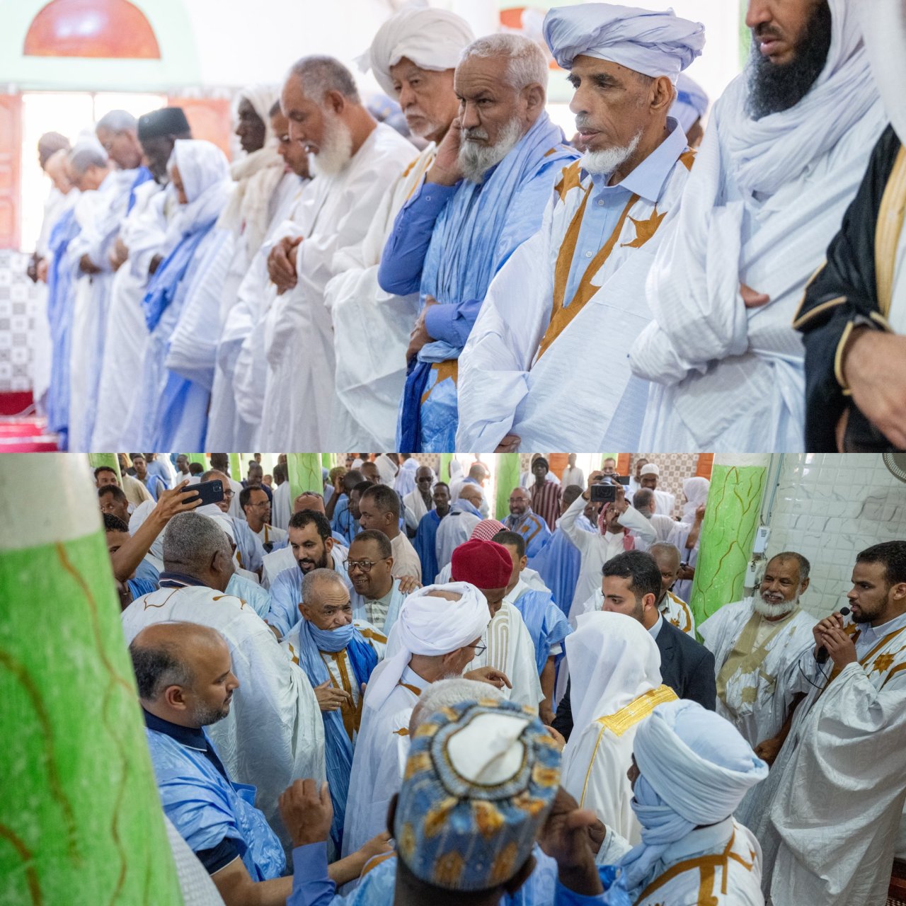 Aujourd hui durant le sermon du vendredi à Nouakchott, précédé d’une grande réception académique : cheikh Mohammed Alissa prononce le prêche et dirige la prière en