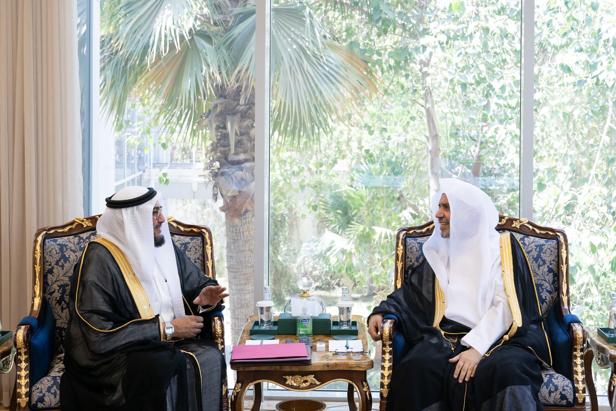 At his office, H.E. Sheikh Dr. Mohammed Al-issa , received H.E. Sheikh Al Mahfouz bin Bayyah