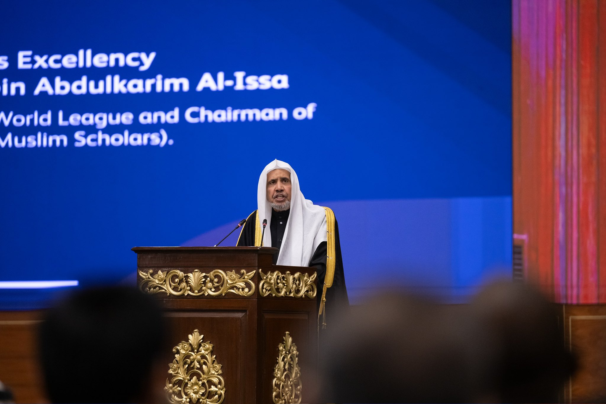 Sheikh Mohammed Al-Issa at the launch of Girl's Education in Muslim Societies conference from Pakistan's capital Islamabad
