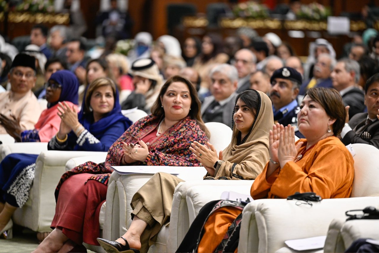 Cheikh Mohammed Al-Issa lors du lancement de la conférence EducationDesFilles dans les sociétés musulmanes depuis la capitale pakistanaise, Islamabad