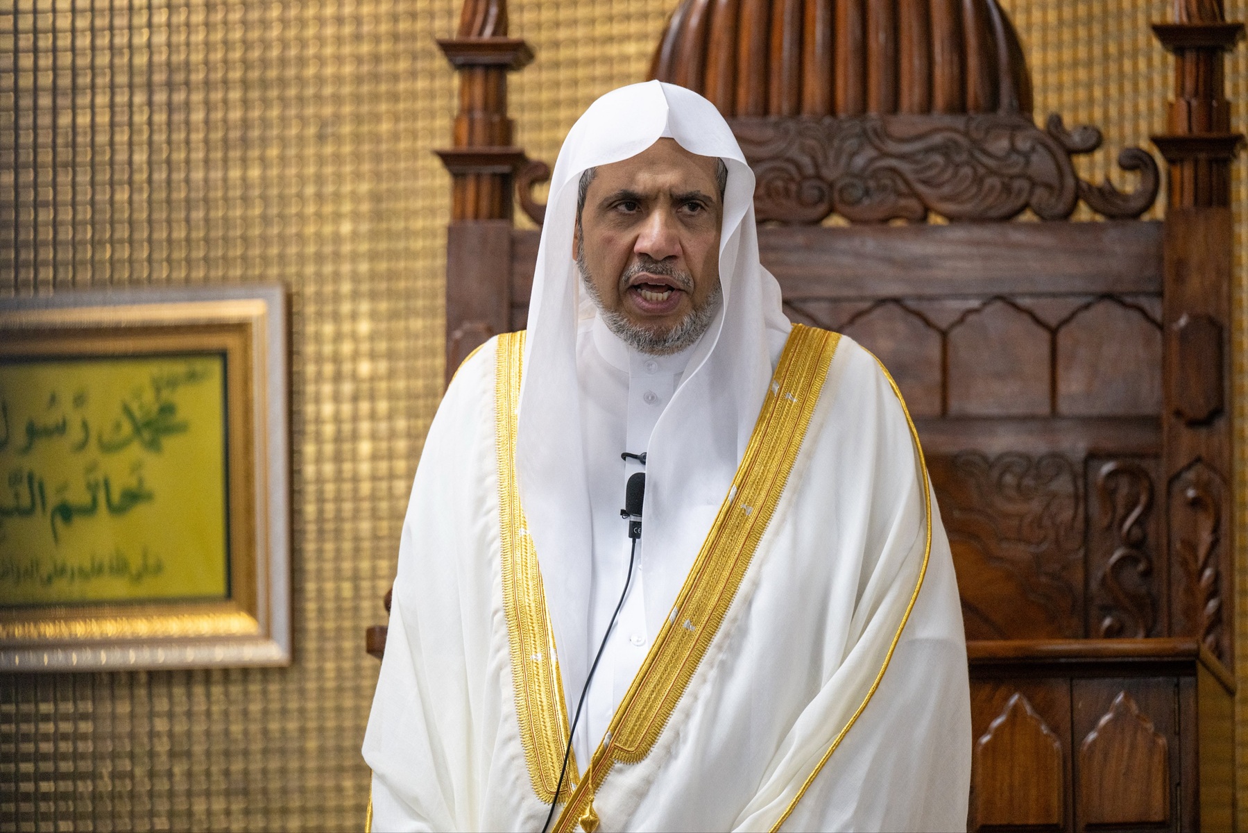 le Secrétaire général, Président de l’Organisation des savants musulmans, cheikh Mohammed Alissa , a prononcé le sermon du vendredi depuis le minbar de la mosquée du Parlement et du Sénat